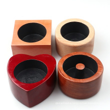 Cross-border new fashion love shape wood ashtray